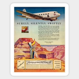 The Lindbergh Line USA Vintage Poster 1935 Sticker